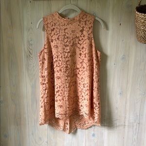 Peach Lace Top Size M